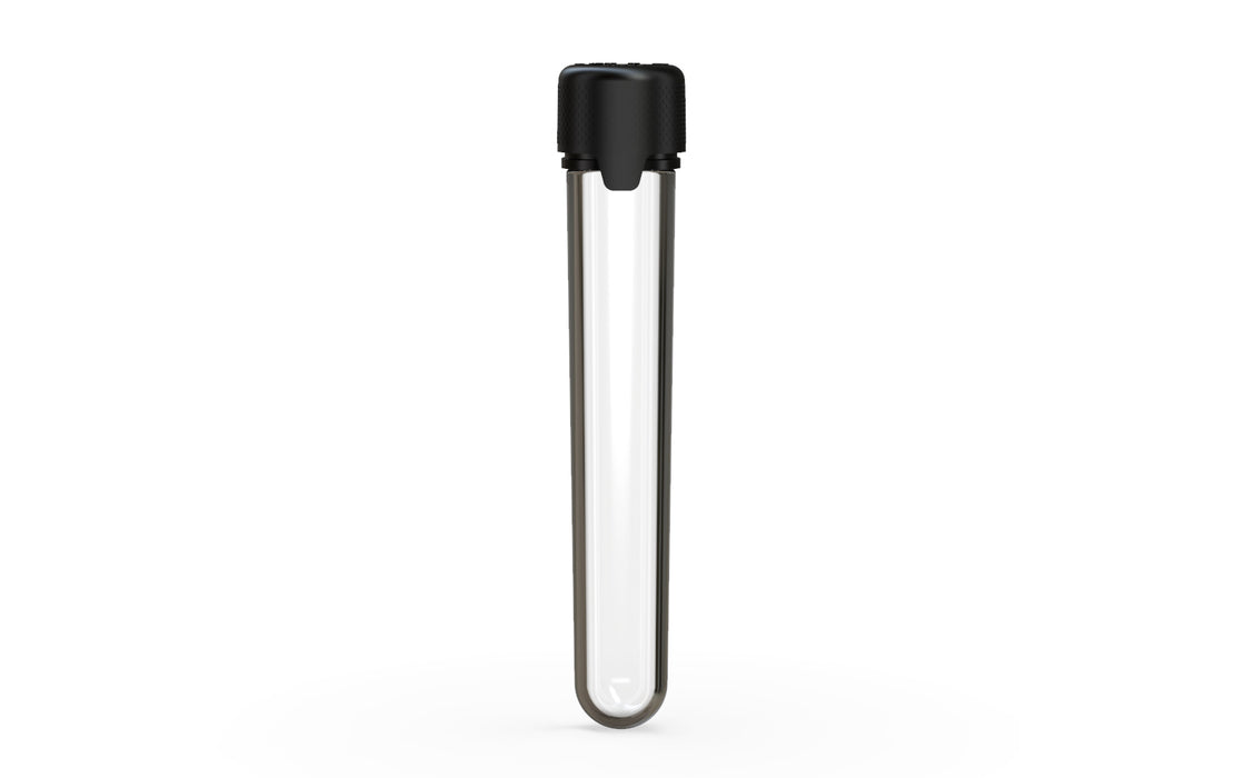 Aviator CR - Tube 120MM with Inner Seal & Tamper - Clear Natural (Transparent) with Opaque Black Lid