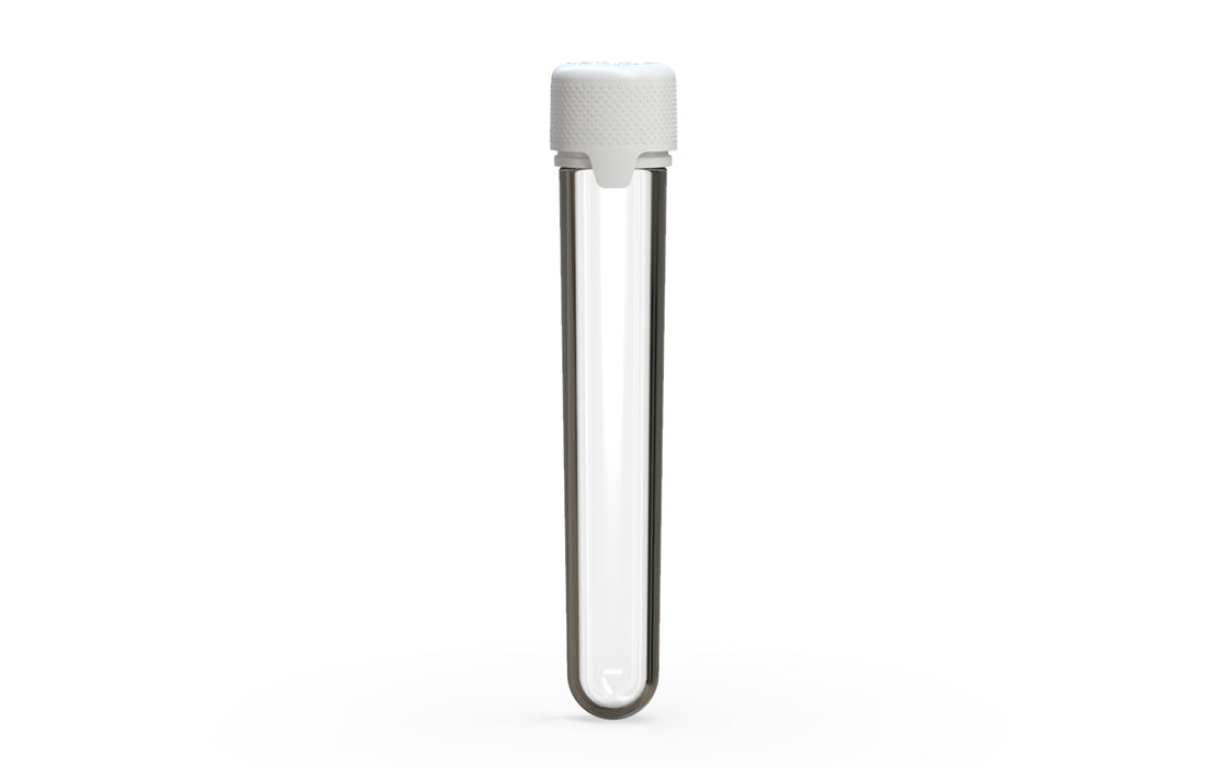 Aviator CR - Tube 120MM with Inner Seal & Tamper - Clear Natural (Transparent) with Opaque White Lid