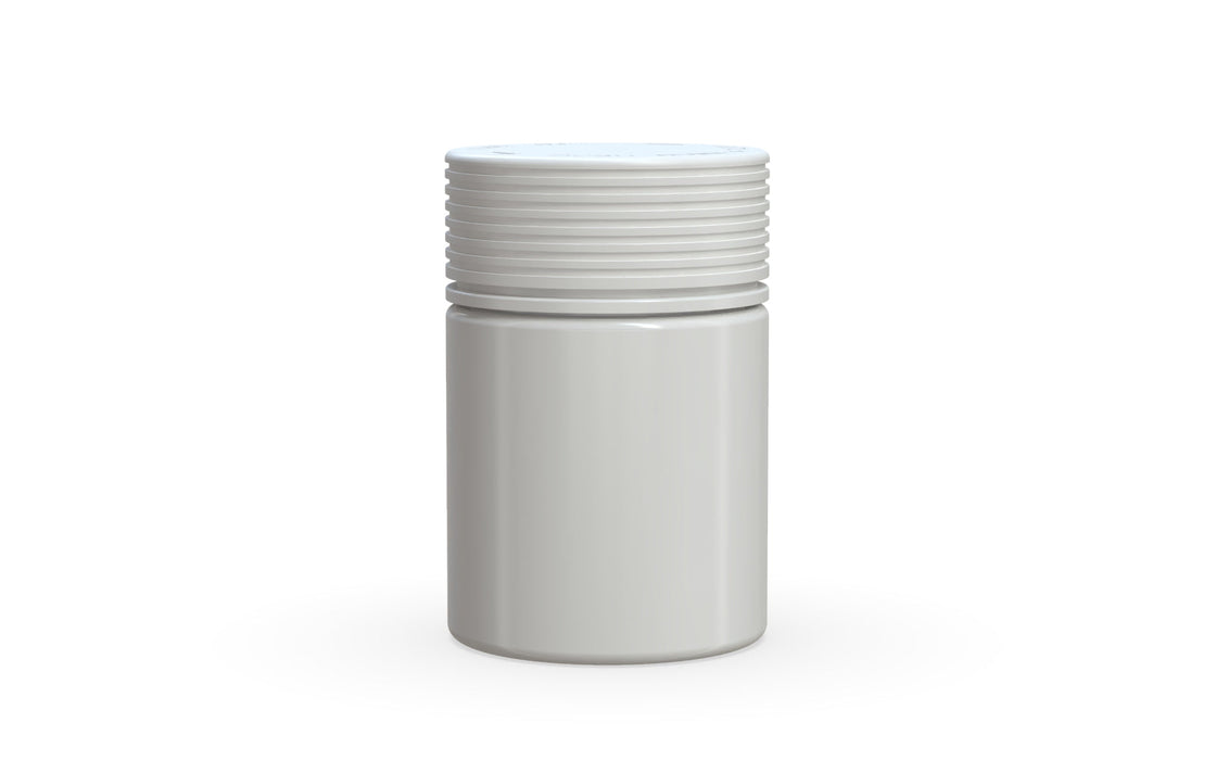 120CC/4FL.OZ Spiral CR - Opaque White with Opaque White Lid