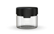 300CC/10FL.OZ/300ML Aviator CR - XL Container With Inner Seal & Tamper - Clear Natural With Opaque Black Lid - Copackr.com