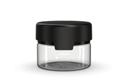 220CC/7.5FL.OZ/220ML Aviator CR - XL Container With Inner Seal & Tamper - Clear Natural With Opaque Black Lid - Copackr.com