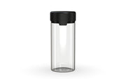 240CC/8FL.OZ/240ML Aviator CR - Container With Inner Seal & Tamper - Clear Natural With Opaque Black Lid - Copackr.com