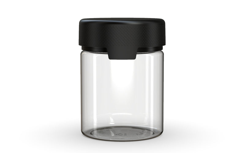 550CC/18.5FL.OZ/550ML Aviator CR - XL Container With Inner Seal & Tamper - Clear Natural With Opaque Black Lid - Copackr.com