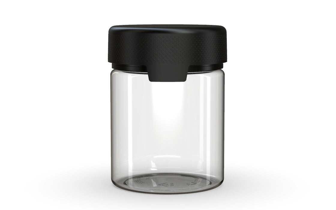 550CC/18.5FL.OZ/550ML Aviator CR - XL Container With Inner Seal & Tamper - Clear Natural With Opaque Black Lid