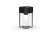 120CC/4FL.OZ/120ML Aviator CR - Container With Inner Seal & Tamper - Clear Natural With Opaque Black Lid - Copackr.com