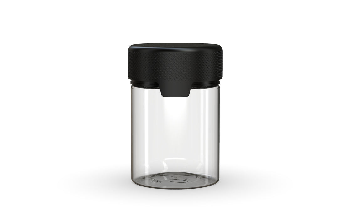 120CC/4FL.OZ/120ML Aviator CR - Container With Inner Seal & Tamper - Clear Natural With Opaque Black Lid