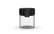 90CC/3FL.OZ/90ML Aviator CR - Container With Inner Seal & Tamper - Clear Natural With Opaque Black Lid - Copackr.com