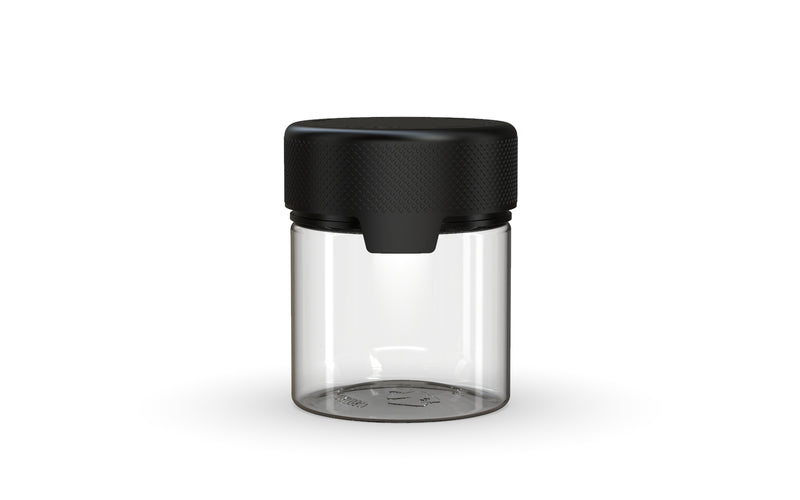 90CC/3FL.OZ/90ML Aviator CR - Container With Inner Seal & Tamper - Clear Natural With Opaque Black Lid - Copackr.com