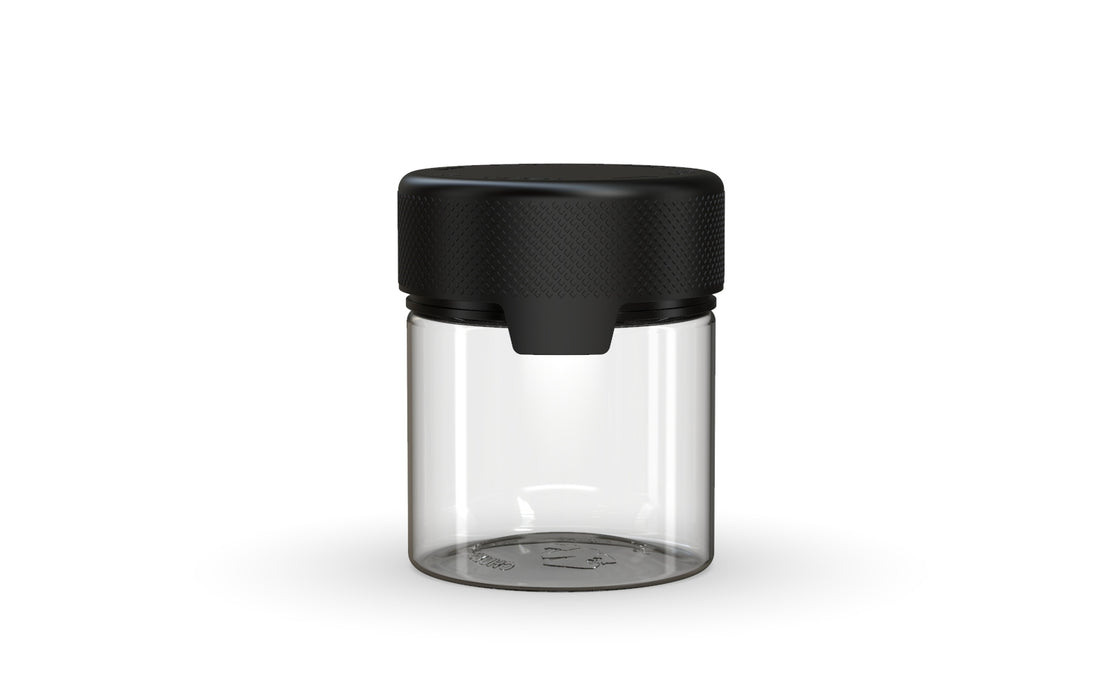 90CC/3FL.OZ/90ML Aviator CR - Container With Inner Seal & Tamper - Clear Natural With Opaque Black Lid