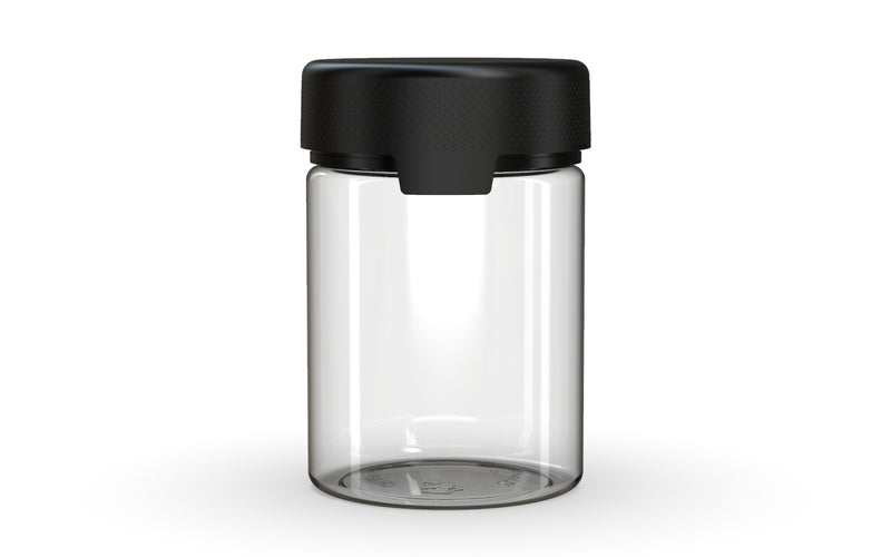 650CC/21.5FL.OZ/650ML Aviator CR - XL Container With Inner Seal & Tamper - Clear Natural With Opaque Black Lid - Copackr.com