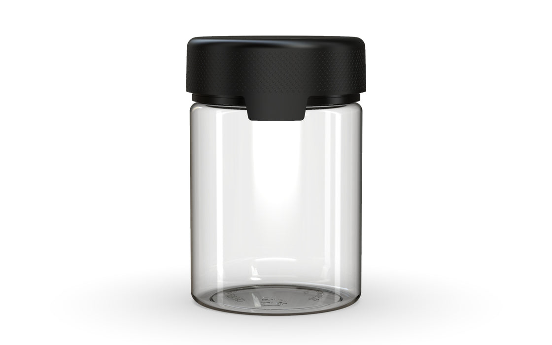 650CC/21.5FL.OZ/650ML Aviator CR - XL Container With Inner Seal & Tamper - Clear Natural With Opaque Black Lid