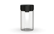 150CC/5FL.OZ/150ML Aviator CR - Container With Inner Seal & Tamper - Clear Natural With Opaque Black Lid - Copackr.com