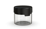 300CC/10FL.OZ/300ML Aviator CR - XL Container With Inner Seal & Tamper - Clear Natural With Opaque Black Lid - Copackr.com
