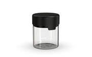 90CC/3FL.OZ/90ML Aviator CR - Container With Inner Seal & Tamper - Clear Natural With Opaque Black Lid - Copackr.com
