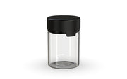 120CC/4FL.OZ/120ML Aviator CR - Container With Inner Seal & Tamper - Clear Natural With Opaque Black Lid - Copackr.com
