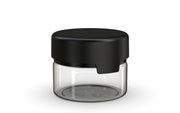 220CC/7.5FL.OZ/220ML Aviator CR - XL Container With Inner Seal & Tamper - Clear Natural With Opaque Black Lid - Copackr.com