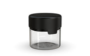 60CC/2FL.OZ/60ML Aviator CR - Container With Inner Seal & Tamper - Clear Natural With Opaque Black Lid - Copackr.com