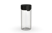 240CC/8FL.OZ/240ML Aviator CR - Container With Inner Seal & Tamper - Clear Natural With Opaque Black Lid - Copackr.com