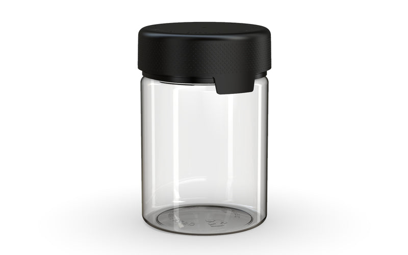 650CC/21.5FL.OZ/650ML Aviator CR - XL Container With Inner Seal & Tamper - Clear Natural With Opaque Black Lid - Copackr.com