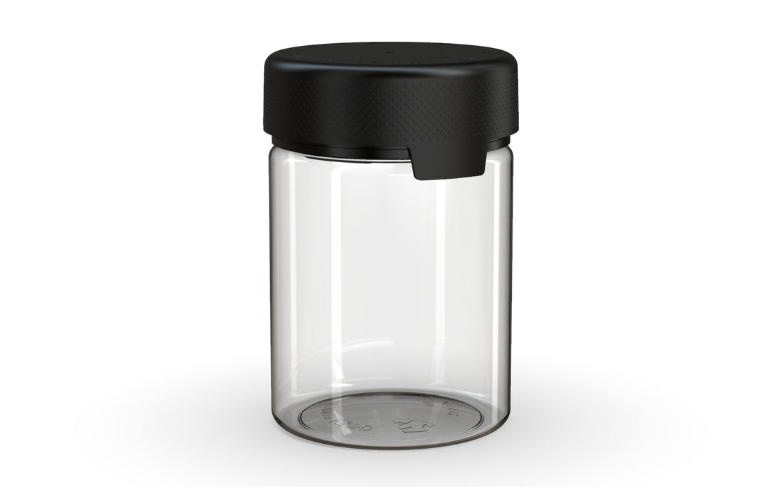 650CC/21.5FL.OZ/650ML Aviator CR - XL Container With Inner Seal & Tamper - Clear Natural With Opaque Black Lid