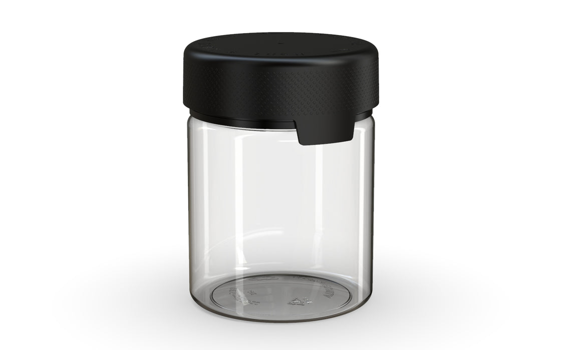 550CC/18.5FL.OZ/550ML Aviator CR - XL Container With Inner Seal & Tamper - Clear Natural With Opaque Black Lid