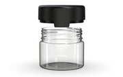 300CC/10FL.OZ/300ML Aviator CR - XL Container With Inner Seal & Tamper - Clear Natural With Opaque Black Lid - Copackr.com