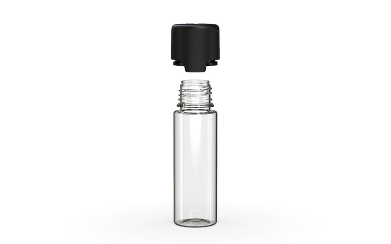 Chubby Gorilla - 50ML Aviator Bottle - Clear Natural Bottle / Opaque Black Cap - Copackr.com
