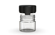 60CC/2FL.OZ/60ML Aviator CR - Container With Inner Seal & Tamper - Clear Natural With Opaque Black Lid - Copackr.com