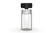 150CC/5FL.OZ/150ML Aviator CR - Container With Inner Seal & Tamper - Clear Natural With Opaque Black Lid - Copackr.com