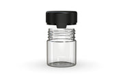90CC/3FL.OZ/90ML Aviator CR - Container With Inner Seal & Tamper - Clear Natural With Opaque Black Lid - Copackr.com