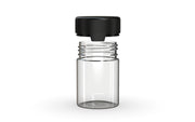 120CC/4FL.OZ/120ML Aviator CR - Container With Inner Seal & Tamper - Clear Natural With Opaque Black Lid - Copackr.com
