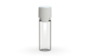 Aviator 16.5ML Bottle With Inner Seal & Tamper Evident Breakoff Band - Clear Natural Bottle / Opaque White Cap - Copackr.com