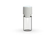 Aviator 10ML Bottle With Inner Seal & Tamper Evident Breakoff Band - Clear Natural Bottle / Opaque White Cap - Copackr.com