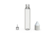 Chubby Gorilla Unicorn 30ml bottle, clear natural with opaque white cap, multiple units