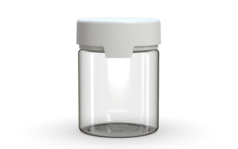 550CC/18.5FL.OZ/550ML Aviator CR - XL Container With Inner Seal & Tamper - Clear Natural With Opaque White Lid - Copackr.com