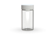 180CC/6FL.OZ/180ML Aviator CR - Container With Inner Seal & Tamper - Clear Natural With Opaque White Lid - Copackr.com