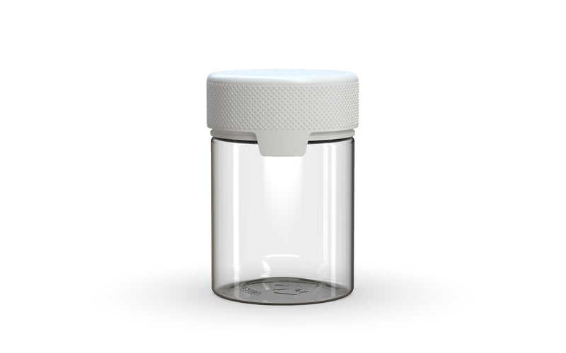 120CC/4FL.OZ/120ML Aviator CR - Container With Inner Seal & Tamper - Clear Natural With Opaque White Lid - Copackr.com