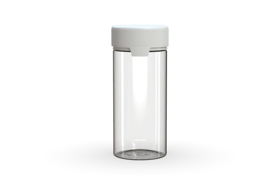 240CC/8FL.OZ/240ML Aviator CR - Container With Inner Seal & Tamper - Clear Natural With Opaque White Lid