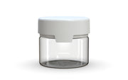 300CC/10FL.OZ/300ML Aviator CR - XL Container With Inner Seal & Tamper - Clear Natural With Opaque White Lid - Copackr.com