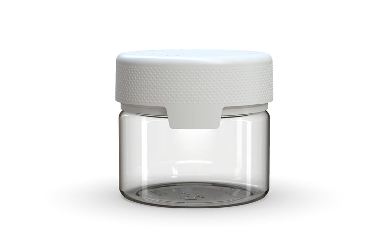 300CC/10FL.OZ/300ML Aviator CR - XL Container With Inner Seal & Tamper - Clear Natural With Opaque White Lid - Copackr.com
