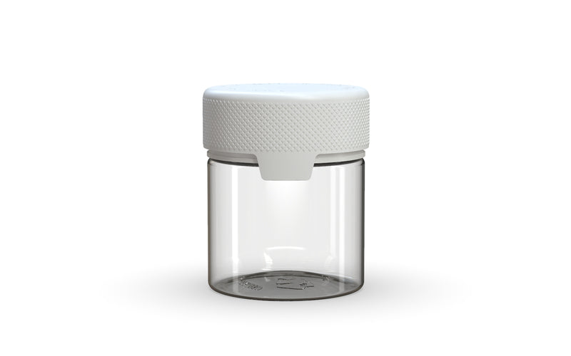 90CC/3FL.OZ/90ML Aviator CR - Container With Inner Seal & Tamper - Clear Natural With Opaque White Lid - Copackr.com