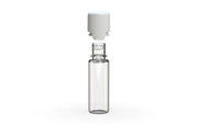 Aviator 16.5ML Bottle With Inner Seal & Tamper Evident Breakoff Band - Clear Natural Bottle / Opaque White Cap - Copackr.com