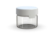 300CC/10FL.OZ/300ML Aviator CR - XL Container With Inner Seal & Tamper - Clear Natural With Opaque White Lid - Copackr.com