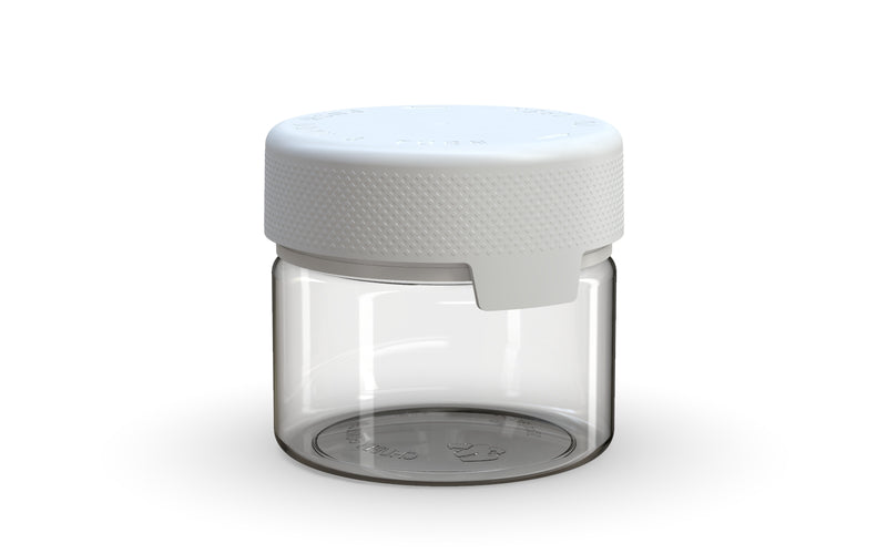 300CC/10FL.OZ/300ML Aviator CR - XL Container With Inner Seal & Tamper - Clear Natural With Opaque White Lid - Copackr.com