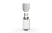 Aviator 10ML Bottle With Inner Seal & Tamper Evident Breakoff Band - Clear Natural Bottle / Opaque White Cap - Copackr.com