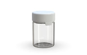 120CC/4FL.OZ/120ML Aviator CR - Container With Inner Seal & Tamper - Clear Natural With Opaque White Lid - Copackr.com