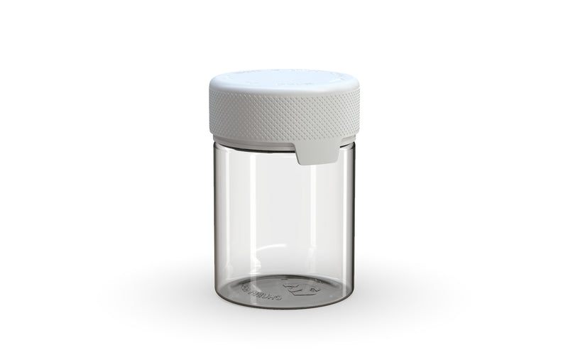 120CC/4FL.OZ/120ML Aviator CR - Container With Inner Seal & Tamper - Clear Natural With Opaque White Lid - Copackr.com