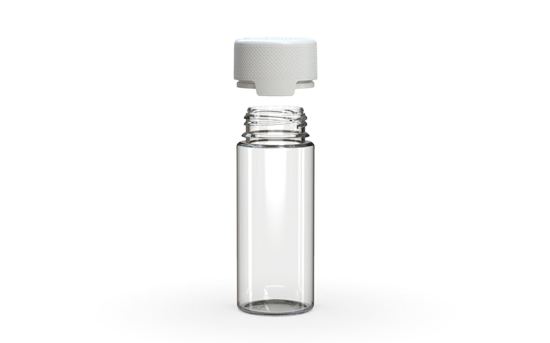 Chubby Gorilla - 120ML Aviator Bottle - Clear Natural Bottle / Opaque White Cap - Copackr.com
