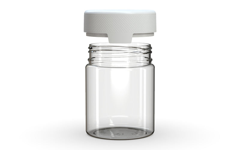 550CC/18.5FL.OZ/550ML Aviator CR - XL Container With Inner Seal & Tamper - Clear Natural With Opaque White Lid - Copackr.com