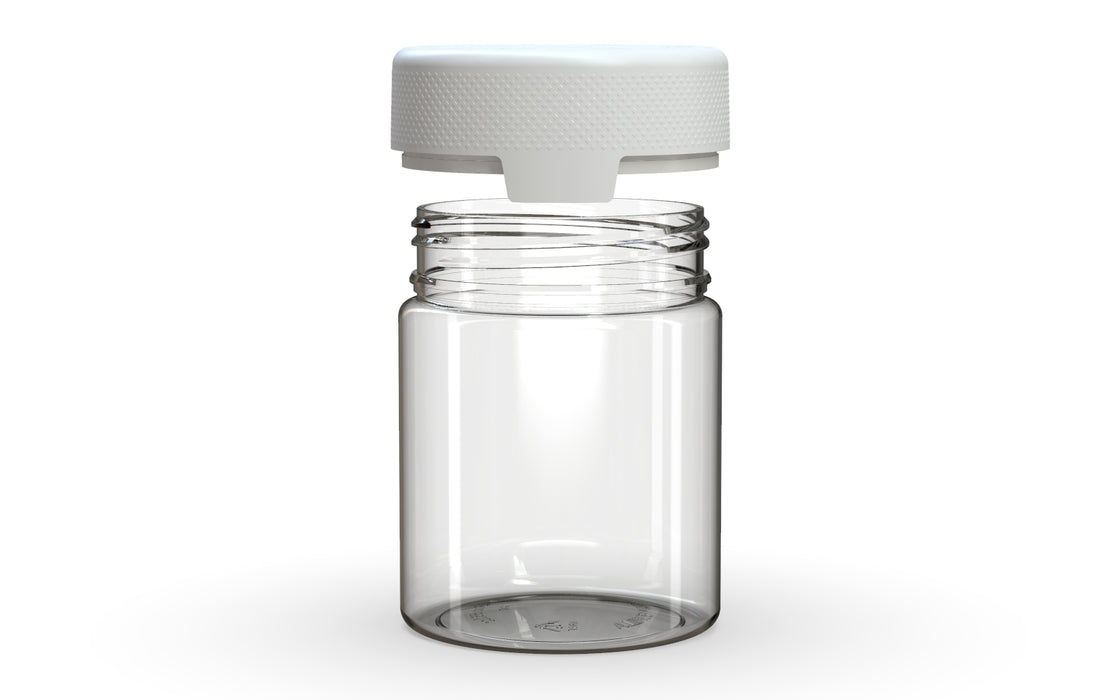 550CC/18.5FL.OZ/550ML Aviator CR - XL Container With Inner Seal & Tamper - Clear Natural With Opaque White Lid